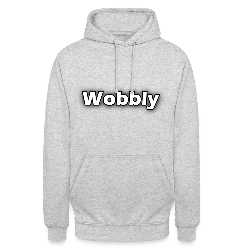 Hoodie "Wobbly Dobbly" - Hellgrau meliert