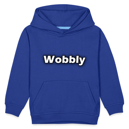 Kinder Hoodie "Wobbly Dobbly" - Royalblau