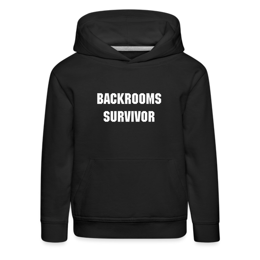 Kinder Hoodie "Backrooms Survivor" - Schwarz