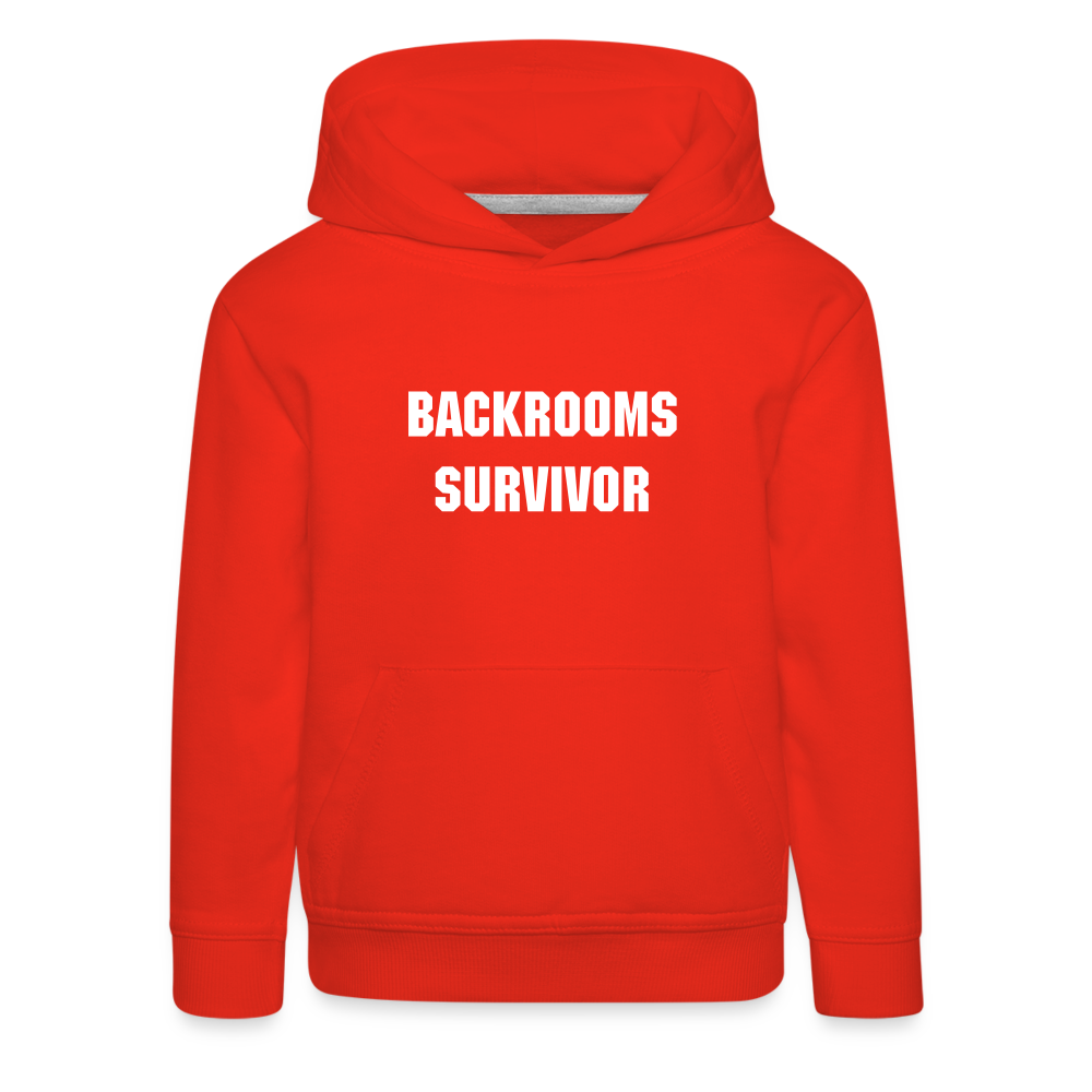 Kinder Hoodie "Backrooms Survivor" - Rot