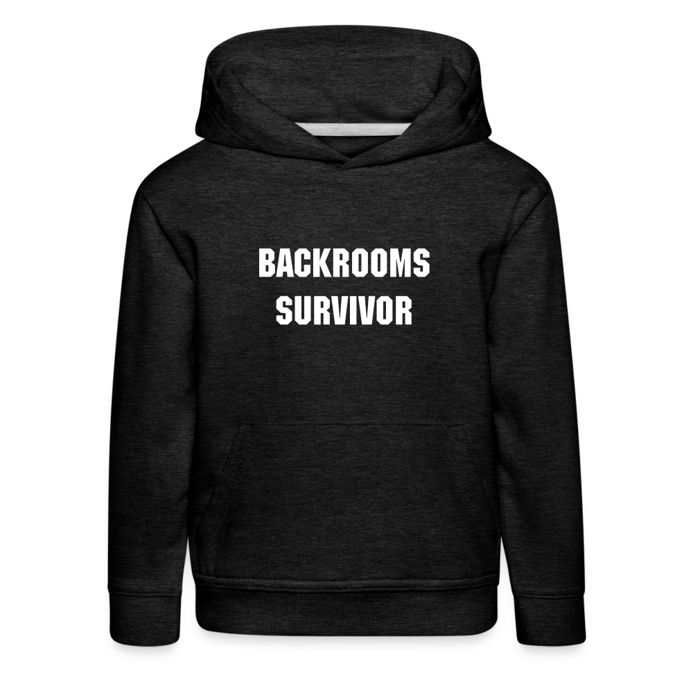 Kinder Hoodie "Backrooms Survivor" - Anthrazit