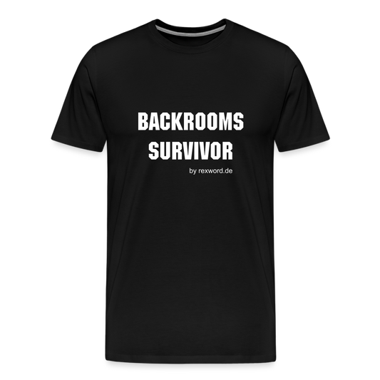 T-Shirt "Backrooms Survivor" - Schwarz